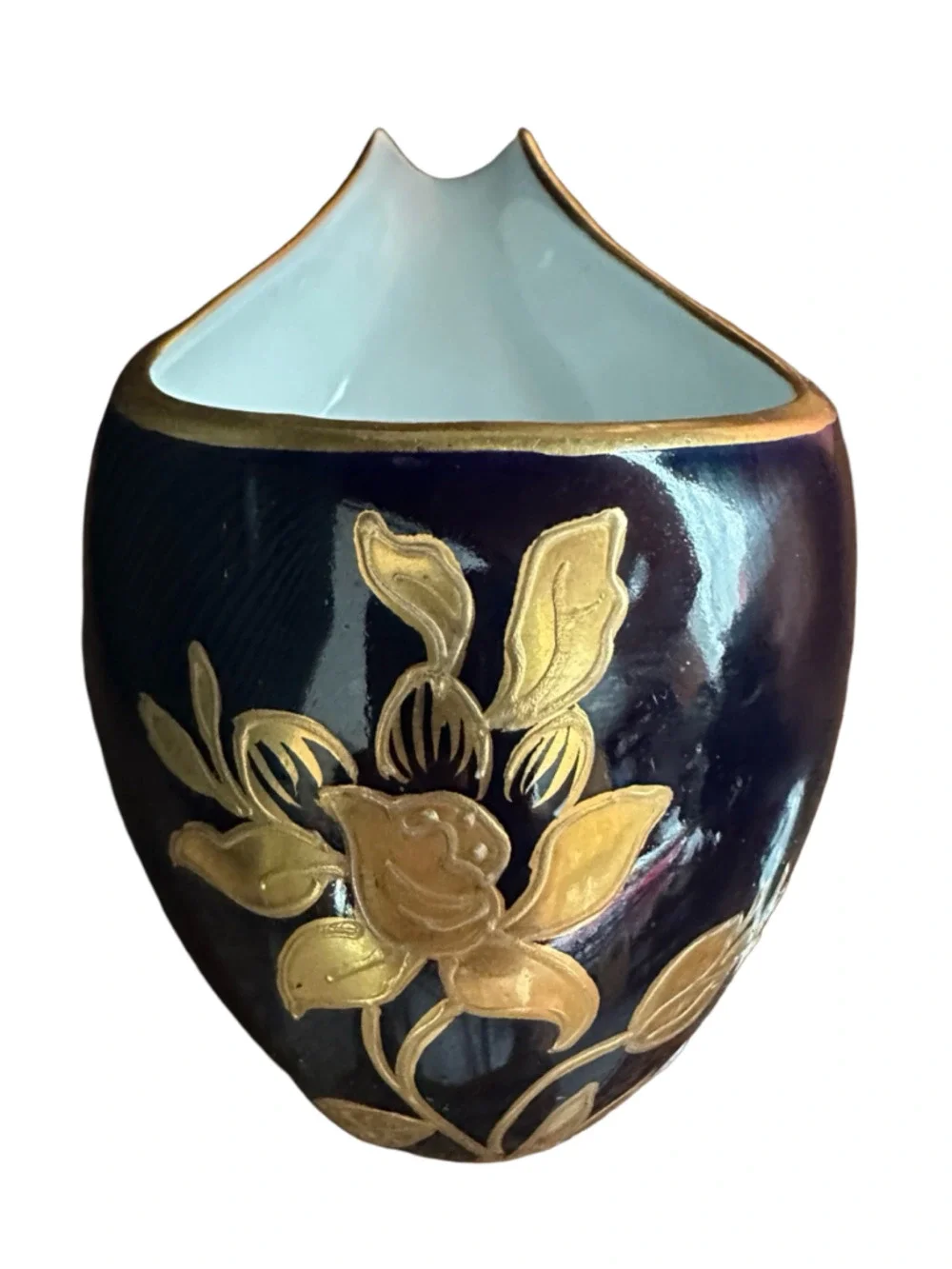 ECHT KOBALT JLMENAU Vintage Porcelain Spoon Rest Limited Cobalt Blue Germany